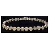 PLATINUM DIAMOND BRACELET, 7.25in L, 11.26cts