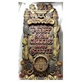 1969 VANGUARD STUDIOS 3D LG BEER CHEERS WALL ART