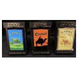 (3) ZIPPO,  CAMEL TREE, 1995 CAMEL DESERT &