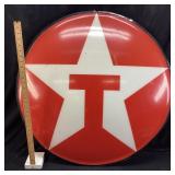 VTG. 33in TEXACO GAS SIGN, 1 HALF OF THE 2 SIDED