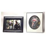 2 EMMETT KELLY JR SIGNED FRAME PHOTO, POSTCARDS