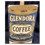 VTG. GLENDORA COFFEE METAL ADVERTISING SIGN