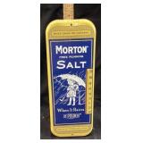 VTG. MORTON SALT METAL ADVERTISING THERMOMETER