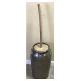 VTG. NC ALKALINE GLAZE BUTTER CHURN, w ORIGINAL