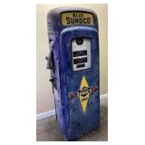 ORIGINAL 1940s-50s BLUE SUNOCO OIL GAS PUMP,