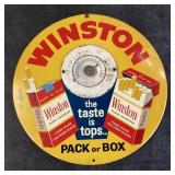 1950s WINSTON CIGARETTES ROUND THERMOMETER