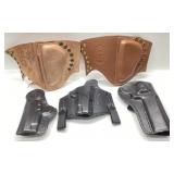2 SPRINGFIELD M1903 CHEEK PAD AND 3 HOLSTERS