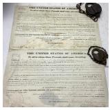 ADLAKE RAILROAD LOCK, 1835 PRESIDENTIAL LAND