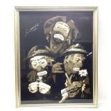 EMMETT KELLY JR SIGNATURE FRAMED ART