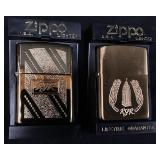 (2) ZIPPO RJR TOBACCO GOLD TONE LIGHTERS