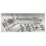 67pc STERLING SILVER FLATWARE, 63pc ROYAL DANISH