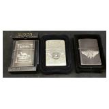 (3) ZIPPO, 2 CAMEL GENUINE TASTE WINGS & TURKISH