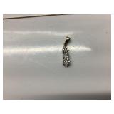 2 GRAMS 14KYG DIAMOND PENDANT AND BROKE CHAIN
