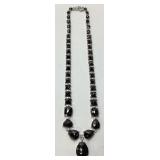 PLATINUM FANCY BLACK & COLORLESS DIAMOND NECKLACE