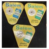 (3) VTG. 1960s SALEM CIGARETTES THERMOMETERS