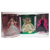 3 Holiday Barbies