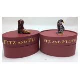 Fitz and Floyd glass paperweights