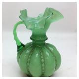 Green Fluted Vase
