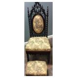 Antique Chair and Footstool