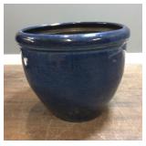 Huge Pottery Planter Cobalt Blue