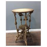 Antique wicker plant stand