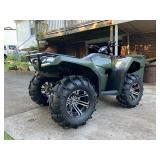 17 Honda Trx420fm Fourtrax Rancher 4wd, 68 Miles