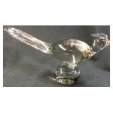 TIFFIN PHEASANT GLASS PAPER WEIGHT W ROUND BASE