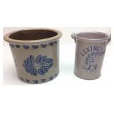 1 HAND TURNED UTENSIL HOLDER, LEXINGTON,  1989, W