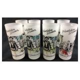 VINTAGE LIBBY PLANTATION SCENES GLASSES