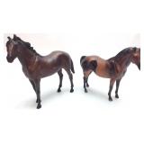 2 BREYER HORSE MODELS, 4''H BY 8''L