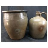 Antique Pottery Jug & Crock