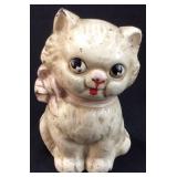 ANTIQUE CAST IRON KITTY CAT COIN BANK
