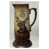 LAUGHLIN ART CHINA BPOE ELK PITCHER, 12in H