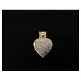 14k diamond heart pendant 5 grams