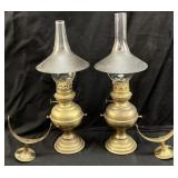PAIR OF ANTIQUE SHERWOODS LTD BRASS NAUTICAL SHIP