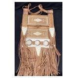 VTG. MOROCCAN LEATHER HANDCRAFTED AFRICAN TUAREG