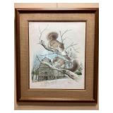 CECIL EAKINS ARTIST PROOF GRAY SQUIRRELS