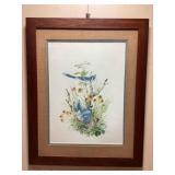 FRAMED CECIL EAKINS BLUE JAY PRINT