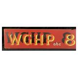 1970s WGHP ABC 8 CARDBOARD TV LOGO SIGN, T-T431