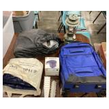 2 AERO BEDS WITH PUMPS, OIL LANTERN AND