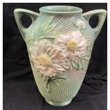 1940s ROSEVILLE POTTERY PEONY VASE, MARKED 63-8
