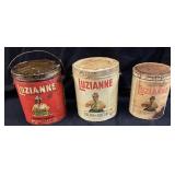 (3) 1928 3lb LUZIANNE COFFEE TIN, LUZIANNE