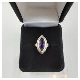 14k Ladies Amethyst ring 3.97 grams