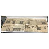 Collection of vintage Newspapers 1960s and 1970s