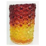 VINTAGE EAPG L.G. WRIGHT AMBERINA GLASS DAISY &
