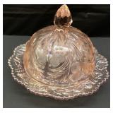VTG. MOSSER ROSE PINK THISTLE LID & IMPERIAL PINK
