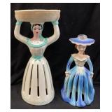 (2) VTG. NAPKIN LADY/SOUTHERN BELLE FIGURINES,