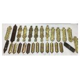ANTIQUE BRASS & IRON VICTORIAN STYLE PUSH PLATES
