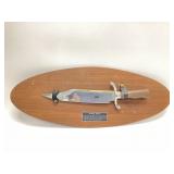 Vintage Carvel Hall Bowie Knife, Mounted on