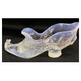 1973 MOSSER GLASS VICTORIAN ROSE SLIPPER SHOE